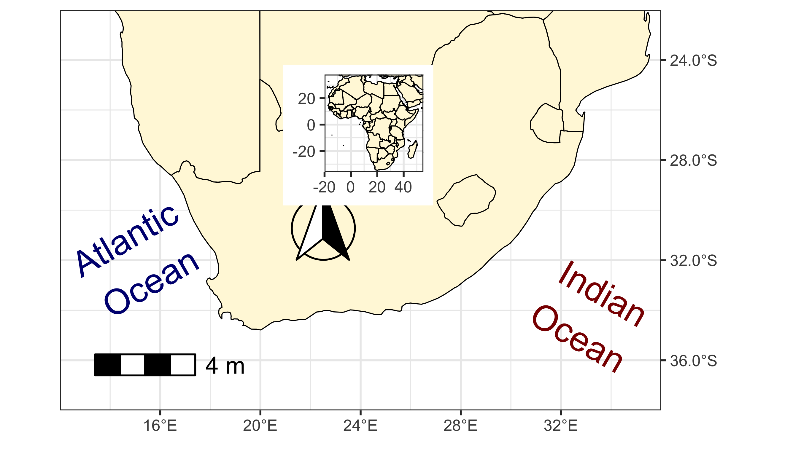 The final map with coordinate labels.